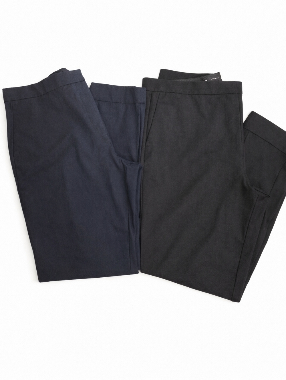 Ann Taylor Straight Ankle Pants Cuffed Hem, Lot of 2, Navy Black 18T